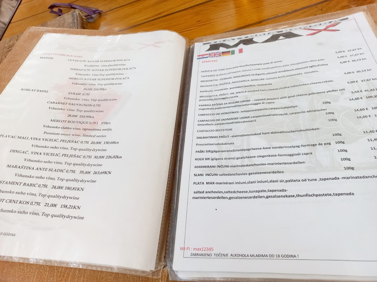 Menu Konoba Steak House Max-8